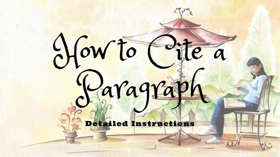 How to cite a paragraph